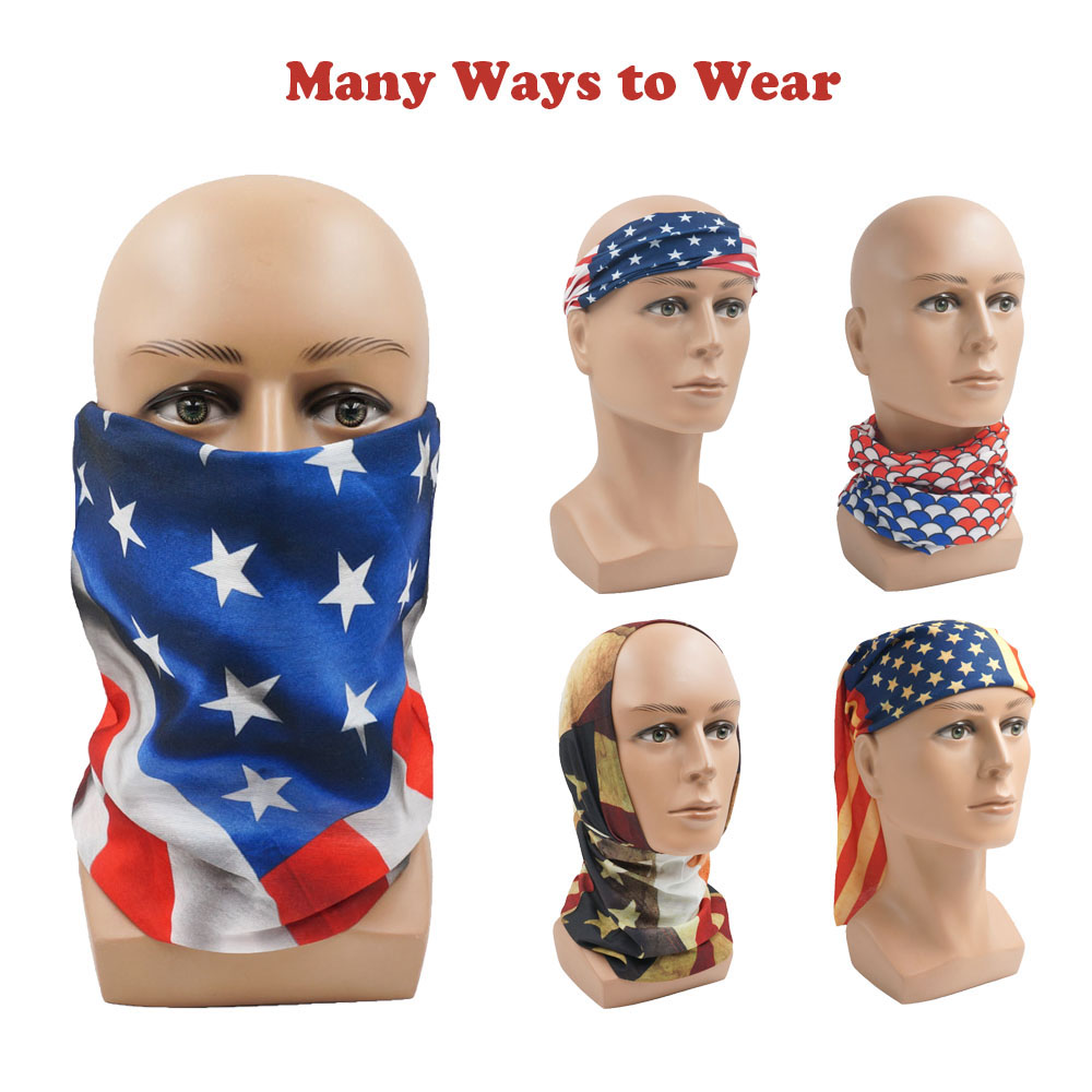 USA Flag Pattern Sun Protectiv - Cycling Gear Men 评论和价格