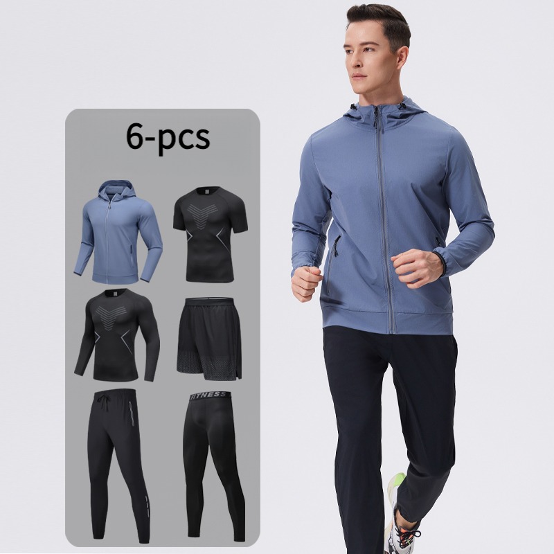 Men's 6-Piece Sportswear Set w - Cycling Gear Men 评论和价格