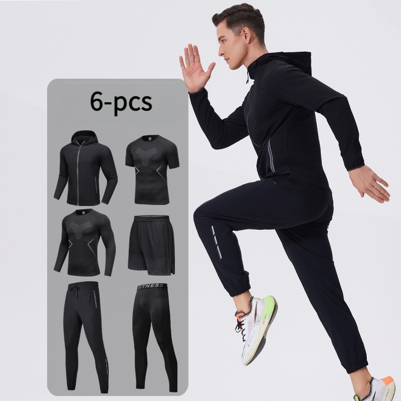 Men's 6-Piece Sportswear Set w - Cycling Gear Men 评论和价格