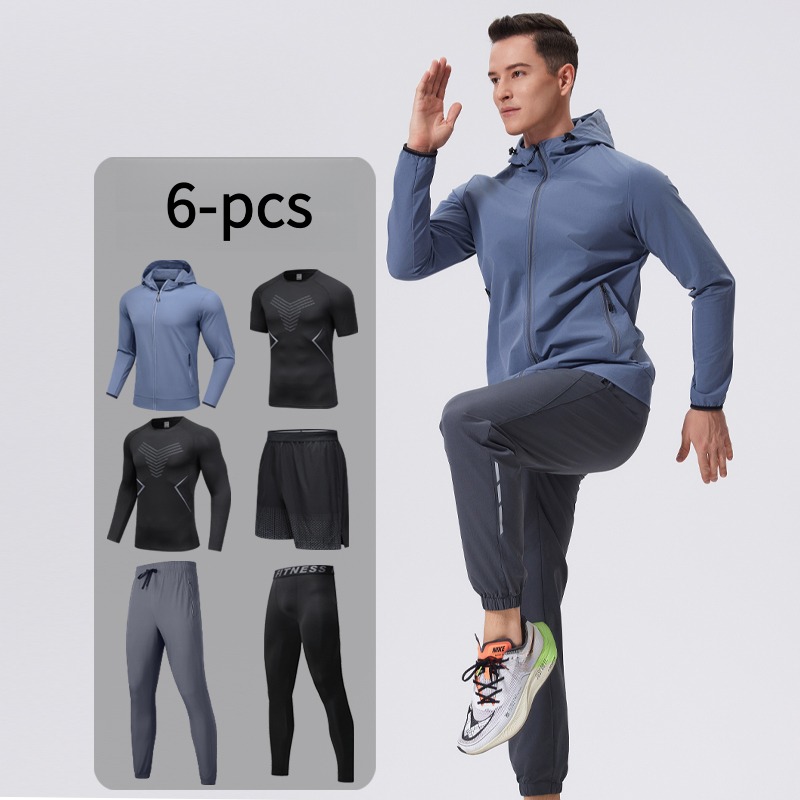 Men's 6-Piece Sportswear Set w - Cycling Gear Men 评论和价格