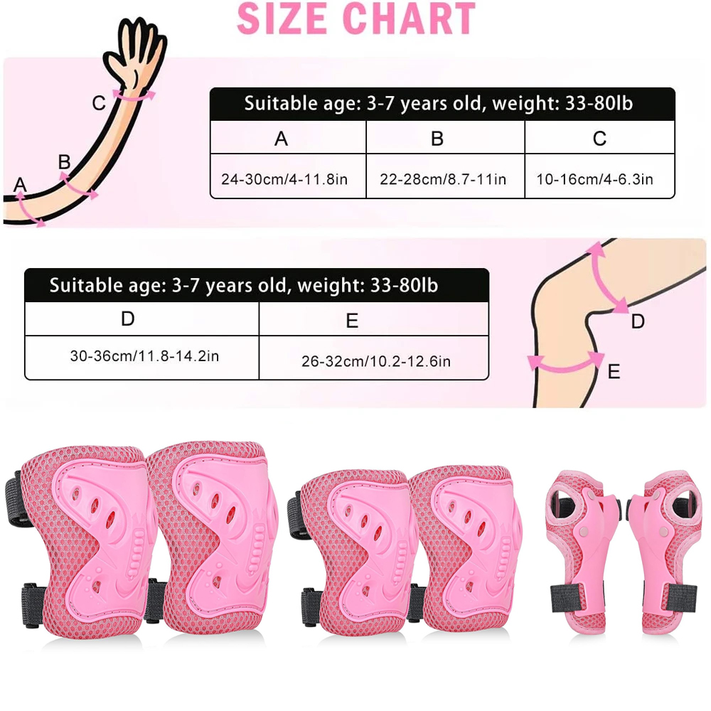 6 in 1 Kids Protective Gear Se - Cycling Safety Gear For Kids 评论和价格