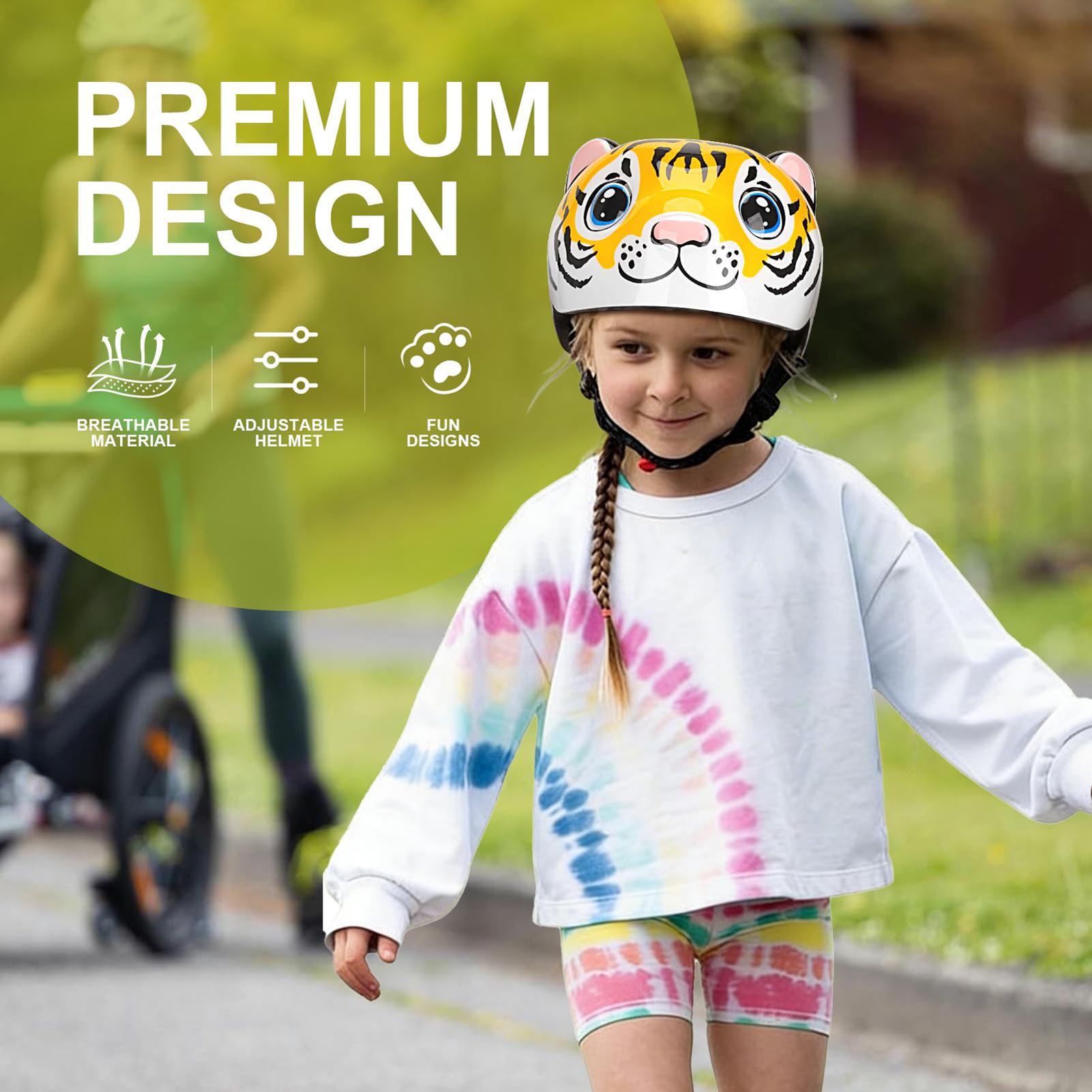 Kids Helmet Tiger Pattern Adju - Cycling Safety Gear For Kids 评论和价格
